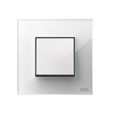 ABB Millenium glass white 160X160 good - Modular Switches And Accessories - Stainless Steel