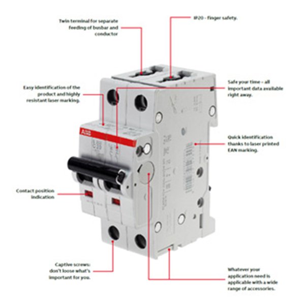 ABB Miniature Circuit Breakers (MCB) - Modular Din Rail Products